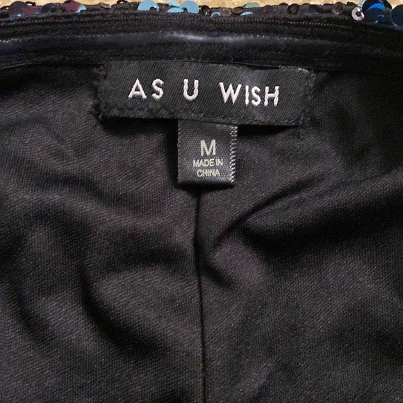 Black sequin dress, as I wish size medium - Picture 3 of 6